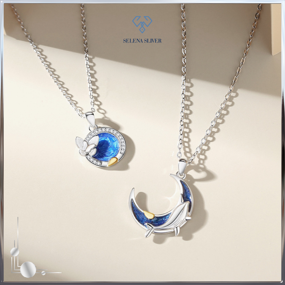 Dây chuyền đôi bạc đính đá CZ hình cá voi và bướm Brenna Selenas Sliver_4002 1 Day-chuyen-doi-bac-dinh-da-CZ-hinh-ca-voi-va-buom-Brenna-Selenas-Sliver_4002-1.