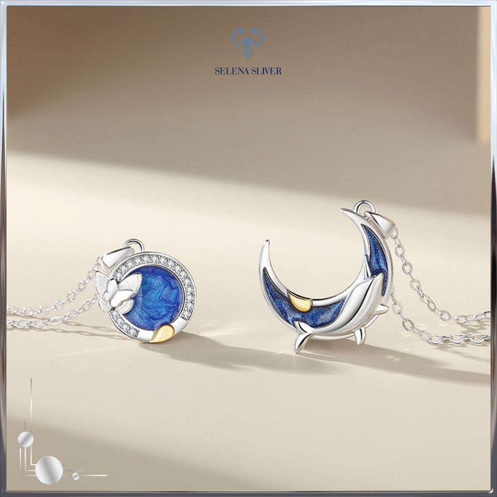 Dây chuyền đôi bạc đính đá CZ hình cá voi và bướm Brenna Selenas Sliver_4002 3 Day-chuyen-doi-bac-dinh-da-CZ-hinh-ca-voi-va-buom-Brenna-Selenas-Sliver_4002-3